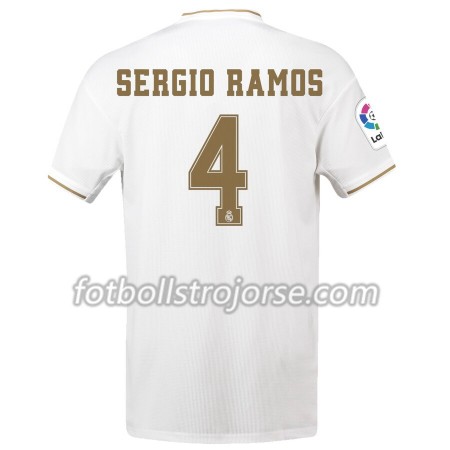 Real Madrid Matchtröjor Sergio Ramos 4 Hemma Fotbollströja 2019-2020 Real Madrid Matchtröjor Sergio Ramos 4 Hemma Fotbollströja 2019-2020